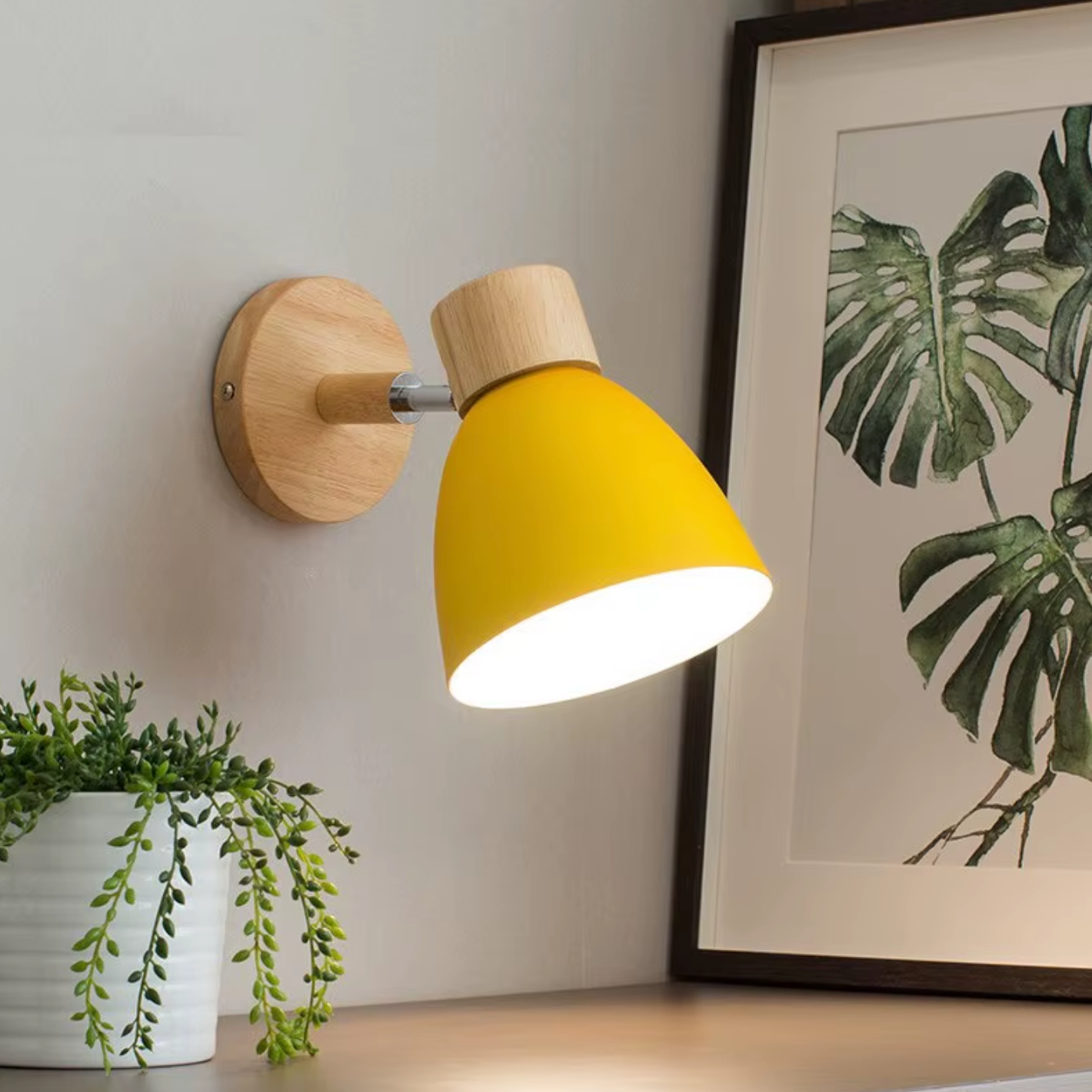 Applique murale bois blanc