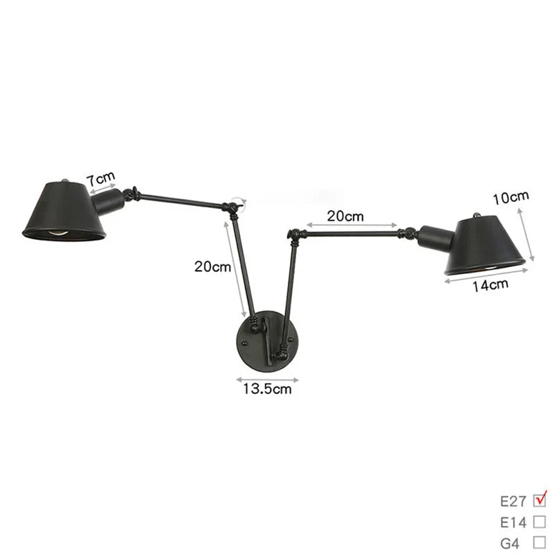 Applique murale bras articulé