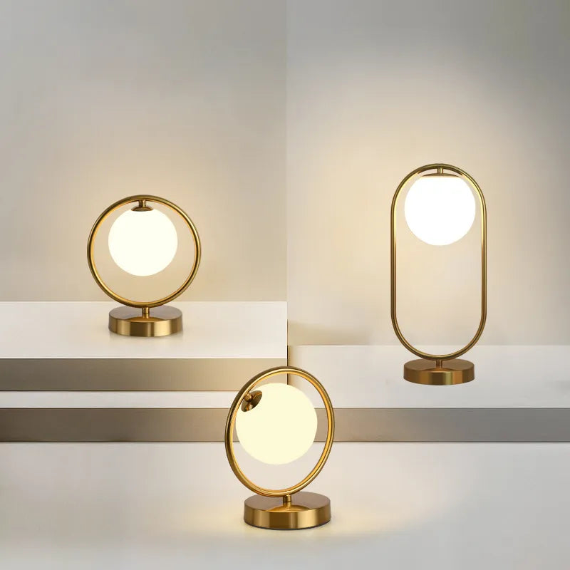 Lampe de chevet ovale contemporaine