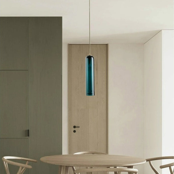 Lustre chambre bleu canard