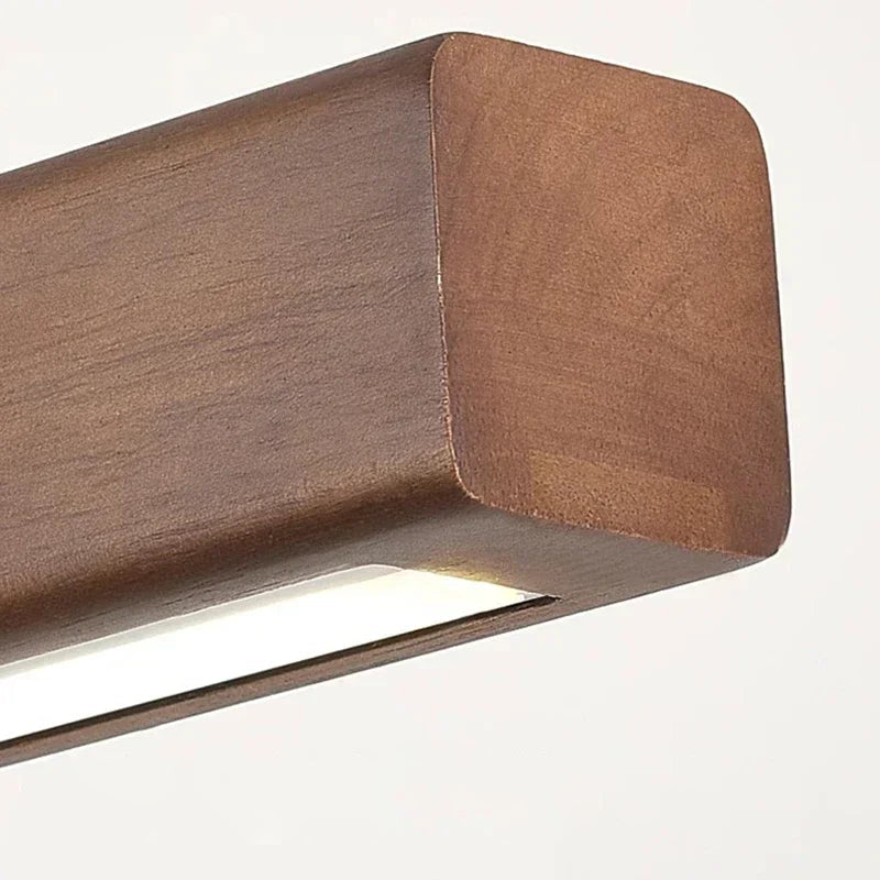 Lustre moderne salon bois