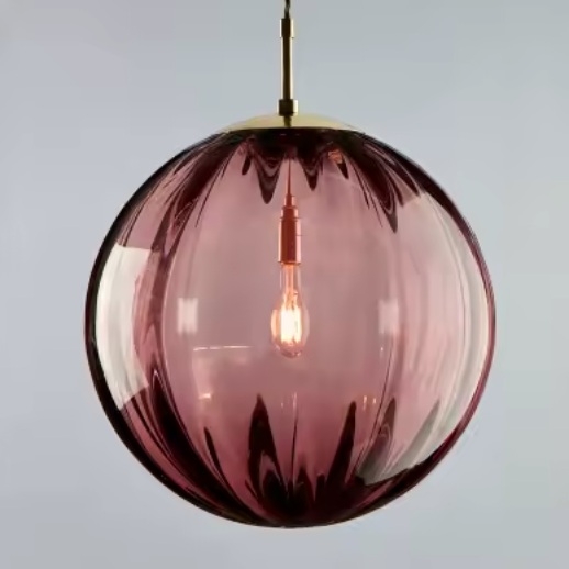 Lustre verre bulbe design