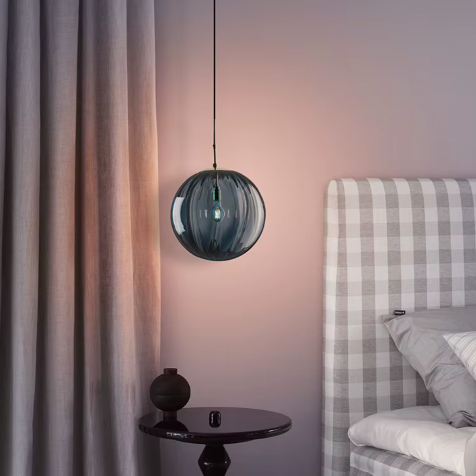 Lustre verre bulbe design