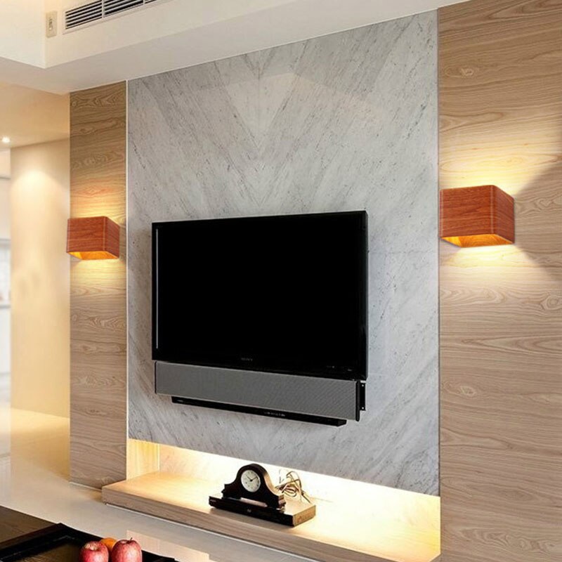 Applique murale bois brut