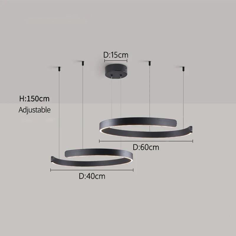 Suspension design noire