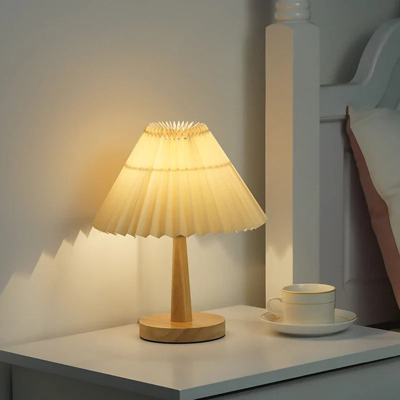 Lampe de chevet bois naturel