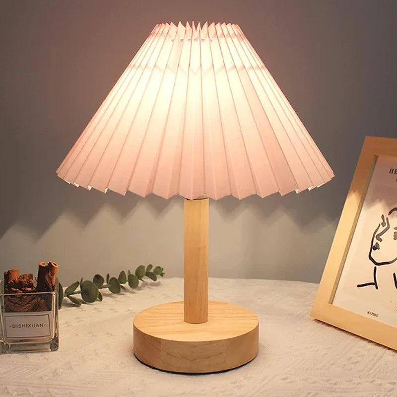 Lampe de chevet bois naturel