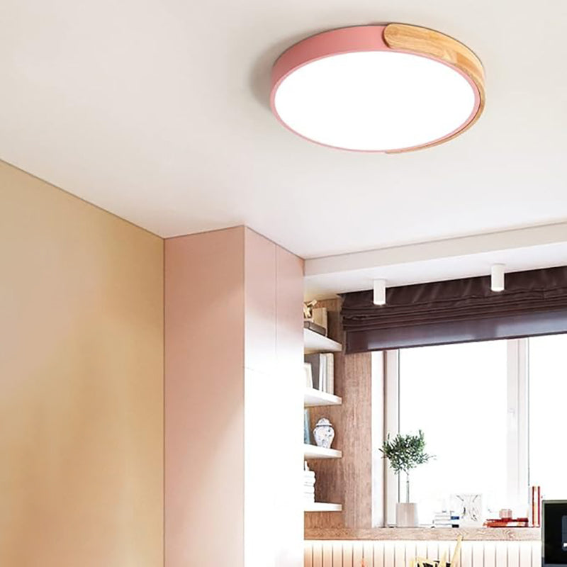 Plafonnier salle de bain rose