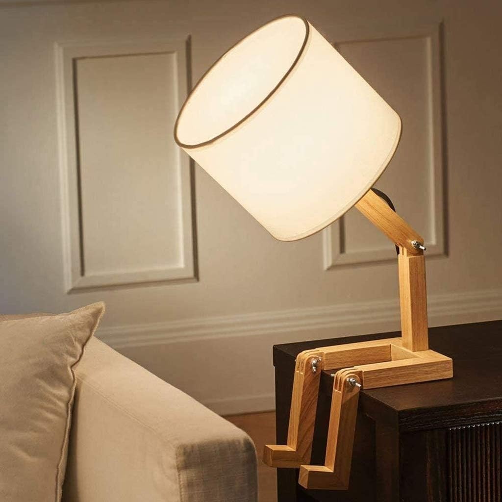 Lampe de chevet bois originale moderne