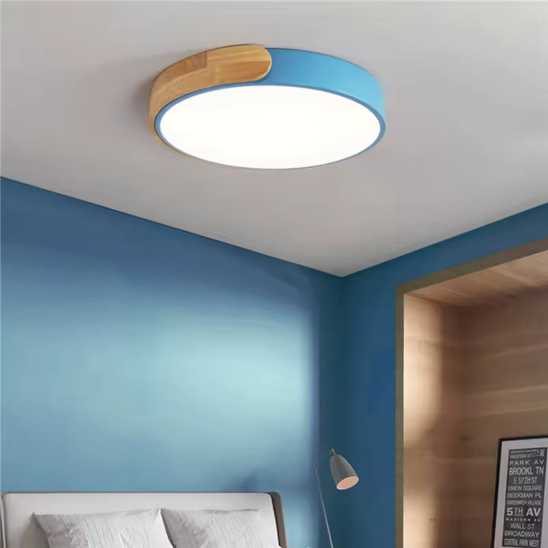 Plafonnier salle de bain bleu