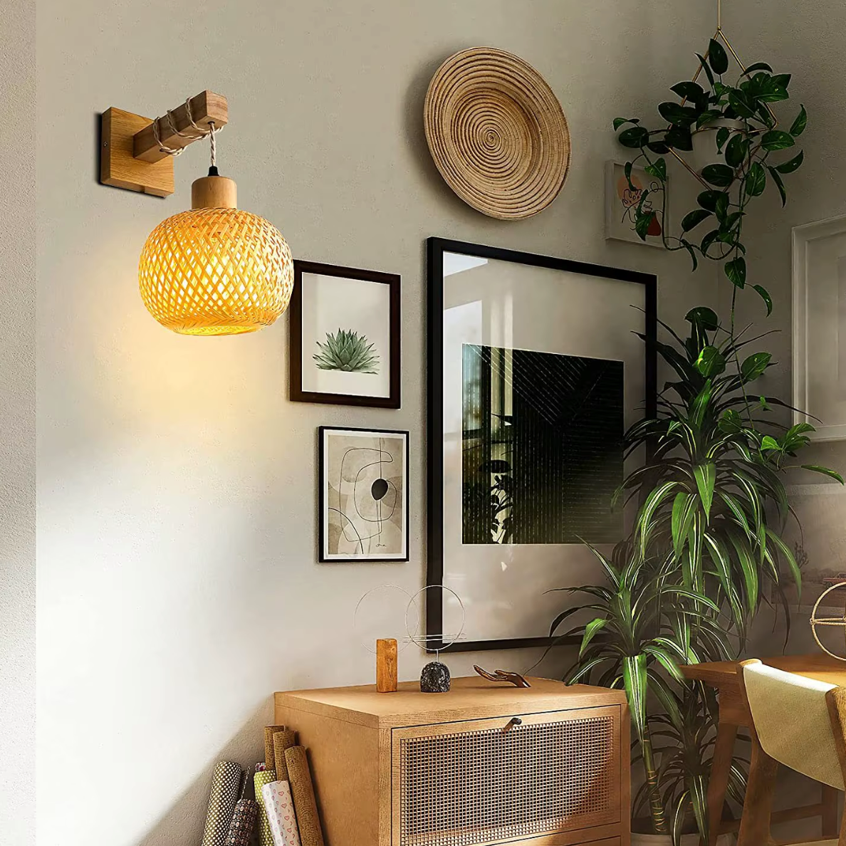 Applique Murale Bois Bambou