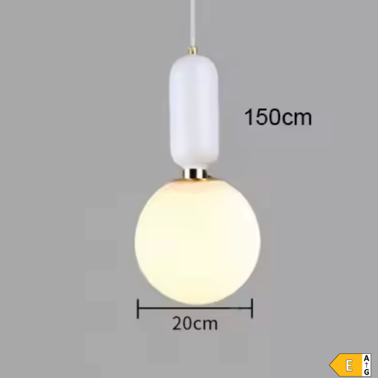 Lustre boule de verre