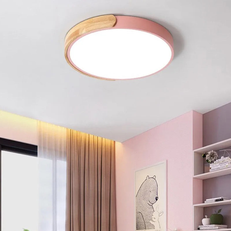 Plafonnier salle de bain rose