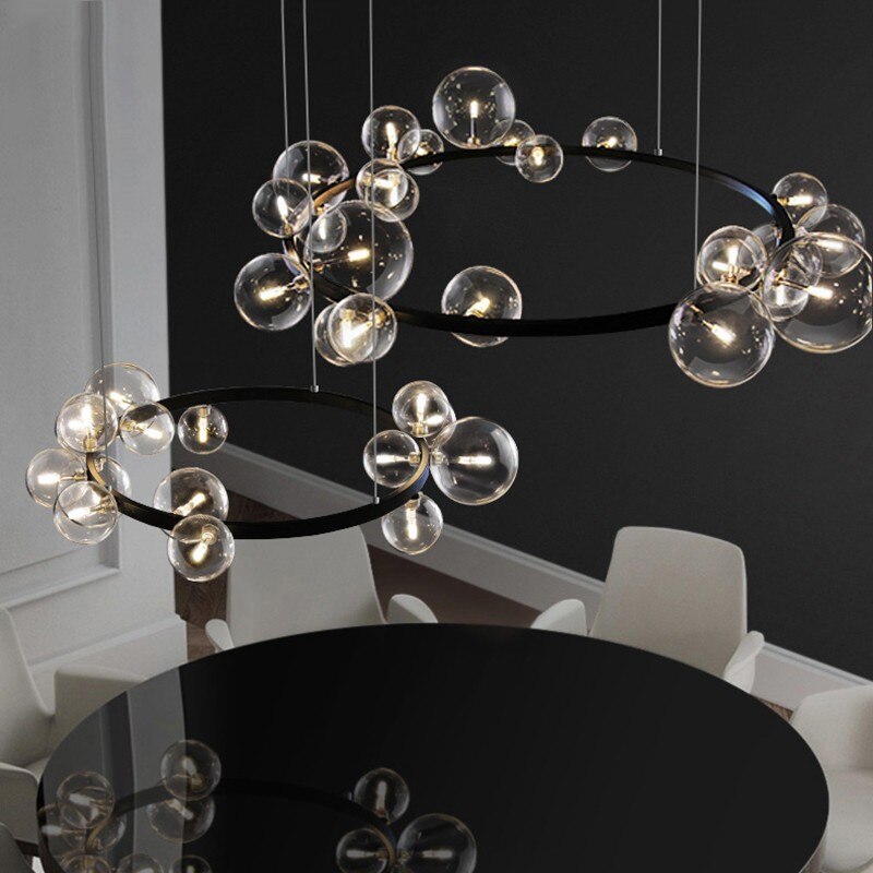 Lustre moderne en verre decoration