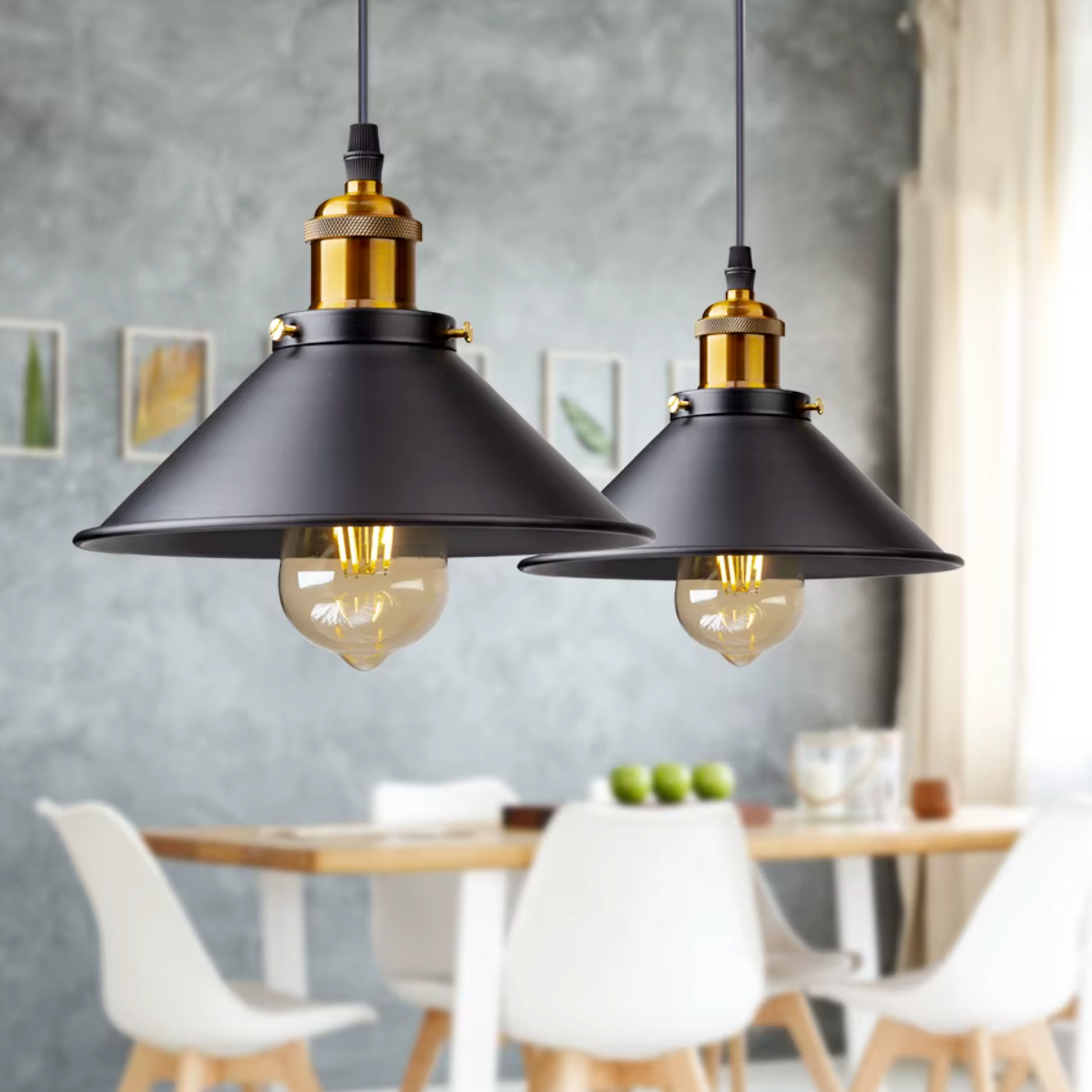 Lustre cuisine noir