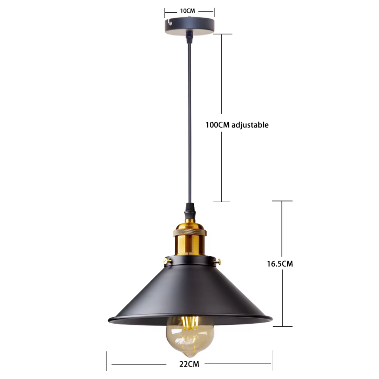 Lustre cuisine noir