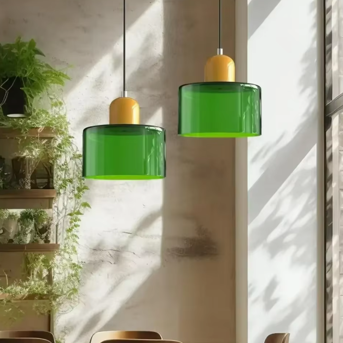 Lustre moderne en verre