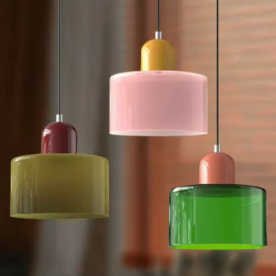 Lustre moderne en verre
