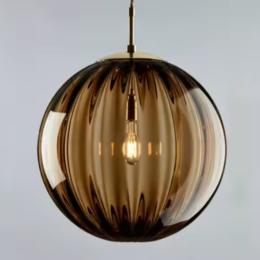 Lustre verre bulbe design