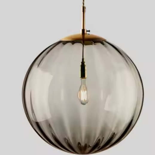 Lustre verre bulbe design
