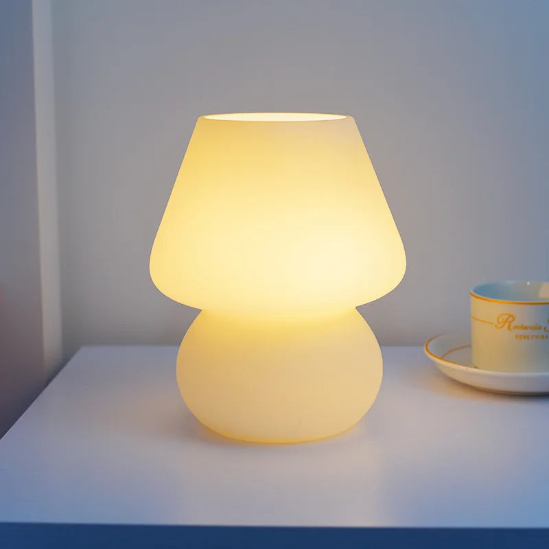 Lampe de chevet en verre