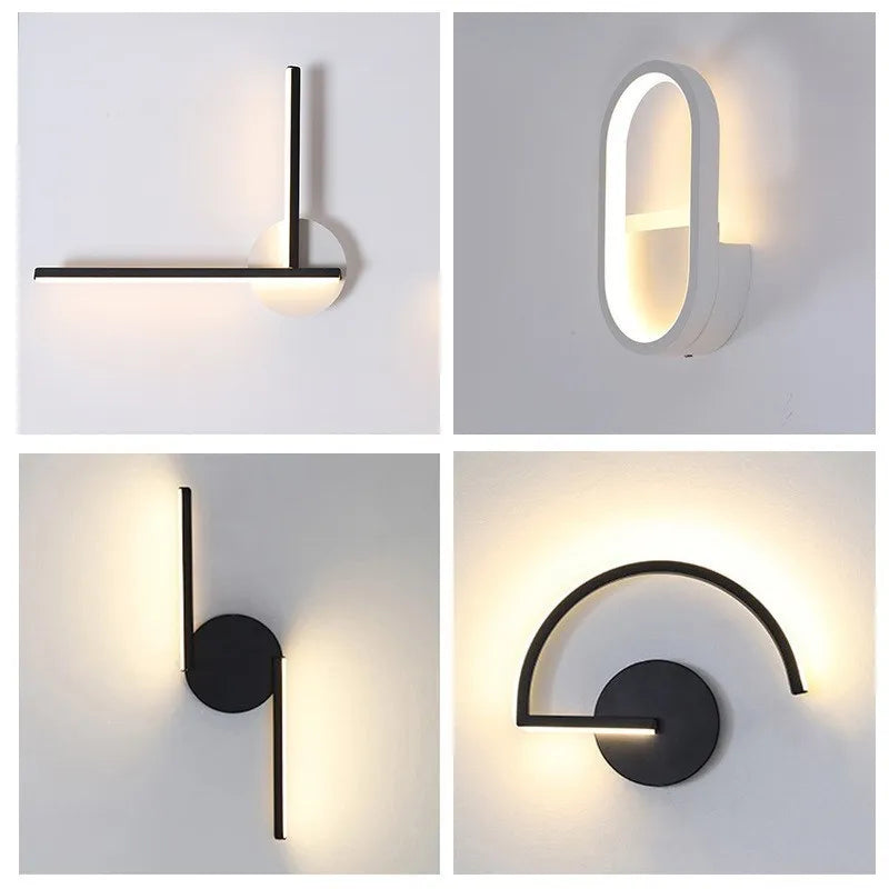 Applique murale led noir