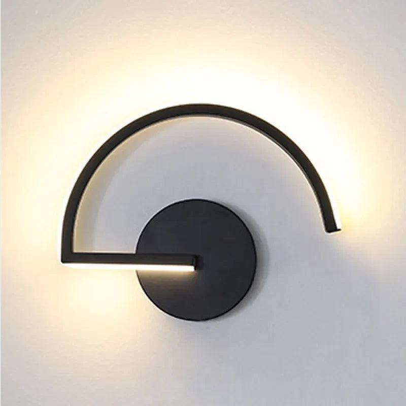 Applique murale led noir