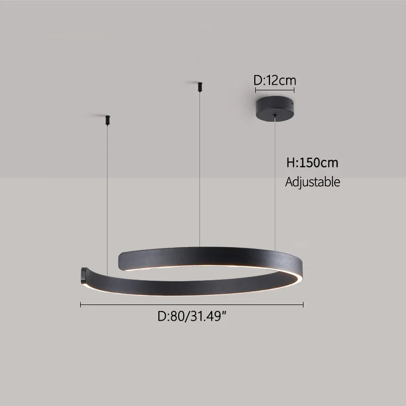 Suspension design noire