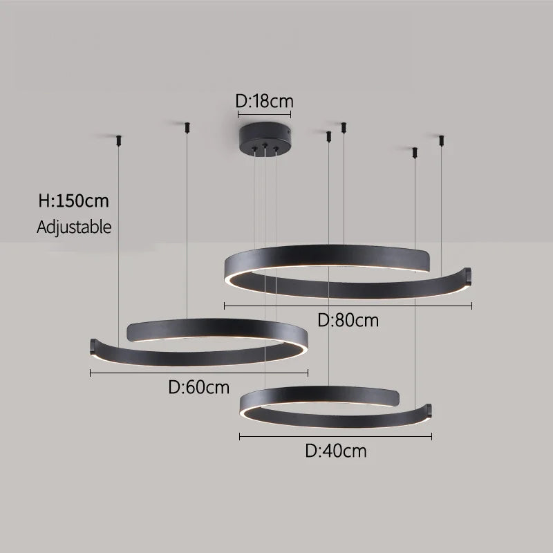 Suspension design noire